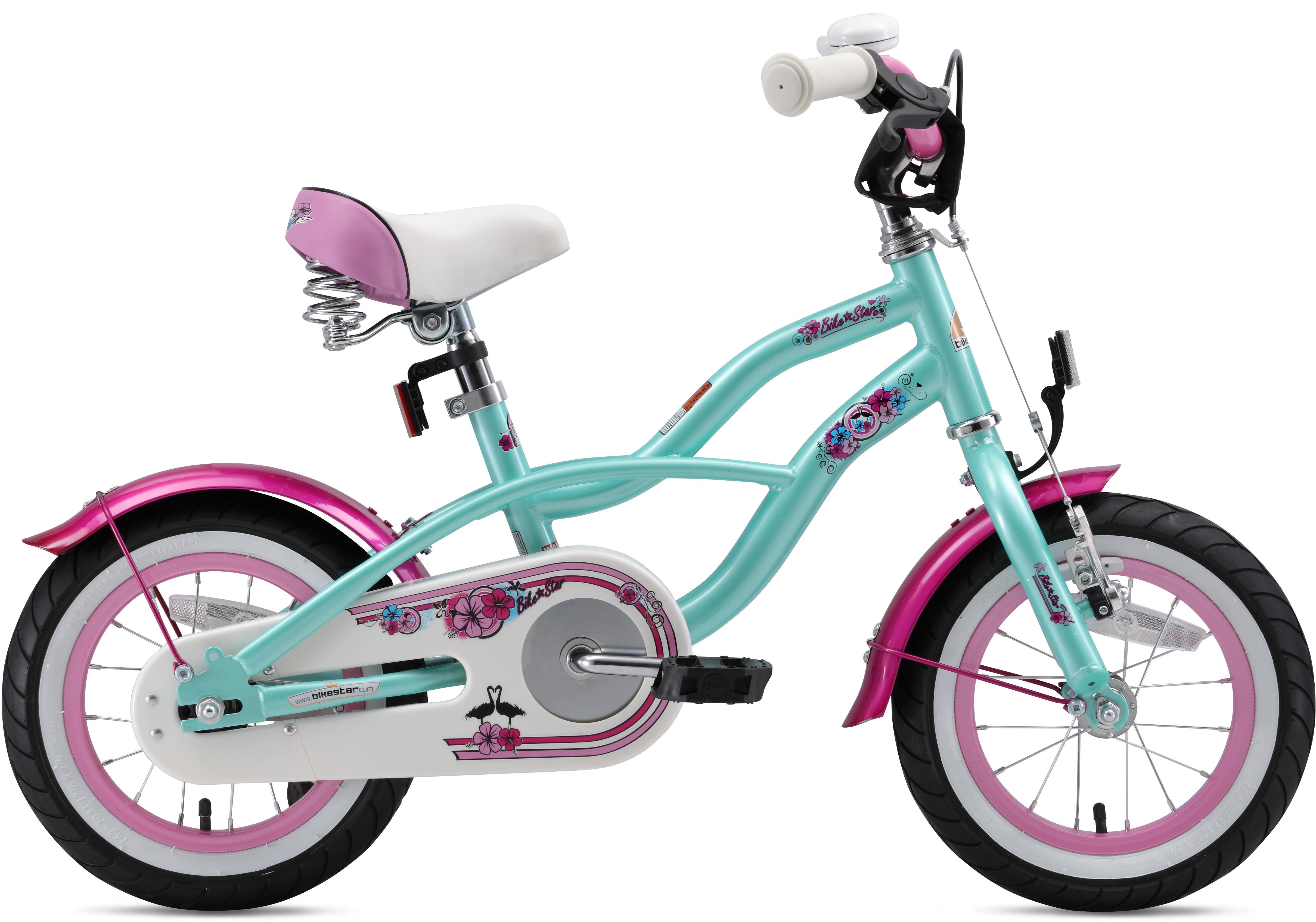 Kinderfahrrad BIKESTAR "Cruiser" Gr. 21, blau (mint), Fahrräder, Kinder, 20,6cm, 12 Zoll (30,48cm) Image