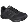 Sneaker SKECHERS "FLEX ADVANTAGE 4.0", Herren, Gr. 47,5, schwarz, Leder, Textil, Lederimitat, sportlich, Schuhe, mit leichtem Profil, Freizeitschuh, Halbschuh, Schnürschuh