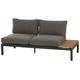 Loungesofa SIENA GARDEN "Alvida" Sofas Gr. B/H/T: 175 cm x 70 cm x 84 cm, Loungebank links, grau (anthrazit) Lounge-Gartenmöbel