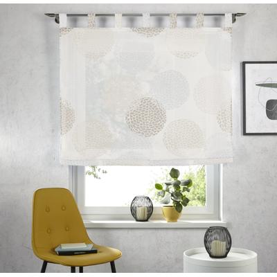Raffrollo MY HOME "Belem" Gr. 1, grau (stein), B:45cm H:140cm, Voile, Obermaterial: 100% Polyester, Raffrollos, Transparent, Voile, Polyester Image