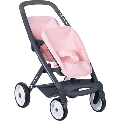 „Puppen-Zwillingsbuggy SMOBY „“Quinny““ Puppenwagen rosa (rosa, grau) Kinder Puppenwagen -trage Made in Europe“