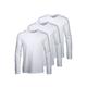 Langarmshirt MAN'S WORLD "neue Farbe ", Herren, Gr. 60/62 (XXL), weiß, Single Jersey, Obermaterial: 100% Baumwolle, unifarben, Basic, regular fit, Rundhals, Langarm normaler Saum, Shirts, Langarm, unifarben, aus Baumwolle, im 3er-Pack
