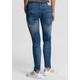 Slim-fit-Jeans HERRLICHER "PITCH SLIM ORGANIC" Gr. 29, Länge 32, blau (blue sea 879) Damen Jeans Röhrenjeans