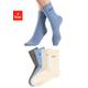 Socken H.I.S Gr. 35-38, blau (grau, jeans, beige, grau) Damen Socken ohne einschneidendes Bündchen
