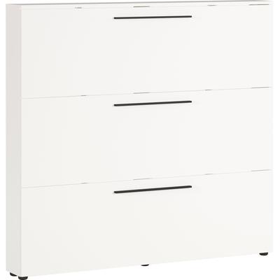 Schuhschrank GERMANIA "GW-Utah Schuhschrank in 2 Breiten, mit 2 oder 3 Klappen", weiß, B:140cm H:129cm T:19cm, Spanplatte, Schränke, stehend und hängend montierbar Image