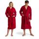 Unisex-Bademantel MÖVE "Superwuschel Kapuze" Bademäntel Gr. L, rot (ruby) Möve