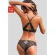 Set: Push-up-BH LASCANA Gr. 85 (44/46), Cup A, schwarz (schwarz, rosa) Damen BH-Sets BH Hochzeitsdessous BH-Set Bügel-BH Dessous-Set Push-up-BH Hochzeitswäsche BHs