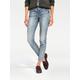 Röhrenjeans HEINE, Damen, Gr. 40, Normalgrößen, blau (bleached), 95% Baumwolle, 3% Polyester, 2% Elasthan, Miedereinsatz:15% Elasthan, 85% Polyamid, unifarben, lang, Jeans