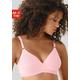 Bralette-BH PETITE FLEUR Gr. 80, Cup AA, rosa (2 x weiß, 1 rosa) Damen BHs Triangel-BH Bügelloser-BH T-Shirt-BH BH-Set BH Bralettes