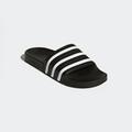 Badesandale ADIDAS ORIGINALS "ADILETTE" Gr. 47, schwarz-weiß (core black, white, core black) Schuhe Badelatschen Pantolette Schlappen Strandaccessoires Badeschuhe Bestseller