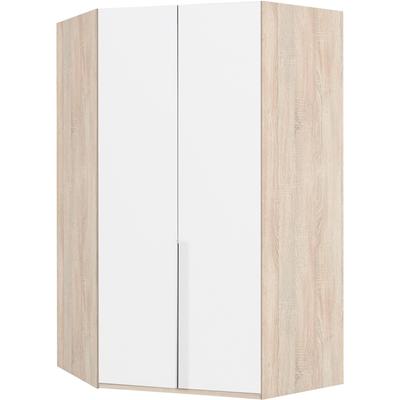 Eckkleiderschrank WIMEX "New York", weiß (struktureichefarben hell, weiß), B:90cm H:208cm T:125cm, Schränke, 208 oder 236cm hoch Image
