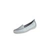 Slipper NATURAL FEET "Aurelia", Damen, Gr. 38, silber (silberfarben), Leder, casual, Schuhe, in tollem Design
