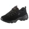 Sneaker SKECHERS "D'LITES PLAY ON", Damen, Gr. 35, schwarz, Nubuklederimitat, Textil, sportlich, Schuhe, Freizeitschuh, Halbschuh, Schnürschuh mit Air Cooled Memory Foam