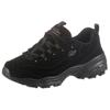 Sneaker SKECHERS "D'LITES PLAY ON", Damen, Gr. 40, schwarz, Nubuklederimitat, Textil, sportlich, Schuhe, Freizeitschuh, Halbschuh, Schnürschuh mit Air Cooled Memory Foam