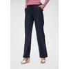 Leinenhose ANISTON CASUAL, Damen, Gr. 50, N-Gr, blau (marine), Web, Obermaterial: 55% Leinen, 45% Viskose, Leinenoptik, unifarben, Basic, figurumspielend lang, Hosen, mit Bindeband, Topseller