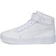 Sneaker PUMA "CARINA 2.0 MID" Gr. 42,5, weiß (puma white, puma silver) Schuhe Schnürstiefeletten