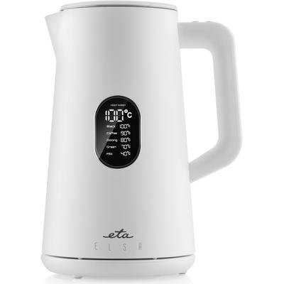 ETA Wasserkocher "ELSA ETA559790010", weiß, B:20,5cm H:27,5cm T:15,5cm, Wasserkocher, Doppelwandiges Design zum Schutz vor Verbrennungen