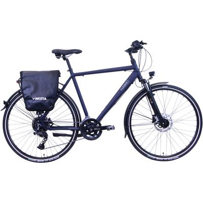 Trekkingrad HAWK BIKES "Trekking Gent Deluxe Plus Ocean Blue" Gr. 52, blau, Fahrräder, 52cm, 28 Zoll (71,12cm), für Herren