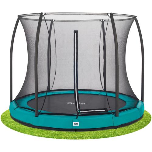 „Gartentrampolin SALTA „“Comfort Edition Ground““ Trampoline Gr. Ø 213 cm, grün (schwarz, grün) Kinder Trampoline Schutzrand“