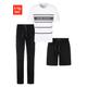 Schlafanzug BRUNO BANANI Gr. 56/58, schwarz-weiß (weiß, schwarz) Herren Homewear-Sets Pyjamas