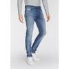 Slim-fit-Jeans JACK & JONES "JJIGLENN JJICON JJ 619 50SPS NOOS", Herren, Gr. 31, Länge 34, blau (light, blau, used), Denim/Jeans, Obermaterial: 92% Baumwolle, 8% Elasthan, Abriebeffekte, modisch, slim fit knöchellang, Jeans