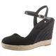 Sandalette TOMMY HILFIGER "BASIC CLOSED TOE HIGH WEDGE" Gr. 41, schwarz (black) Damen Schuhe Sandaletten