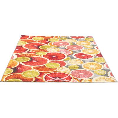 Teppich SANSIBAR "Rantum Beach 003" Teppiche Gr. B: 130 cm 1 St., 5 mm, L: 190 cm, bunt (orange, multi) Flachgewebe, modernes Sommer Design, In- und Outdoor geeignet