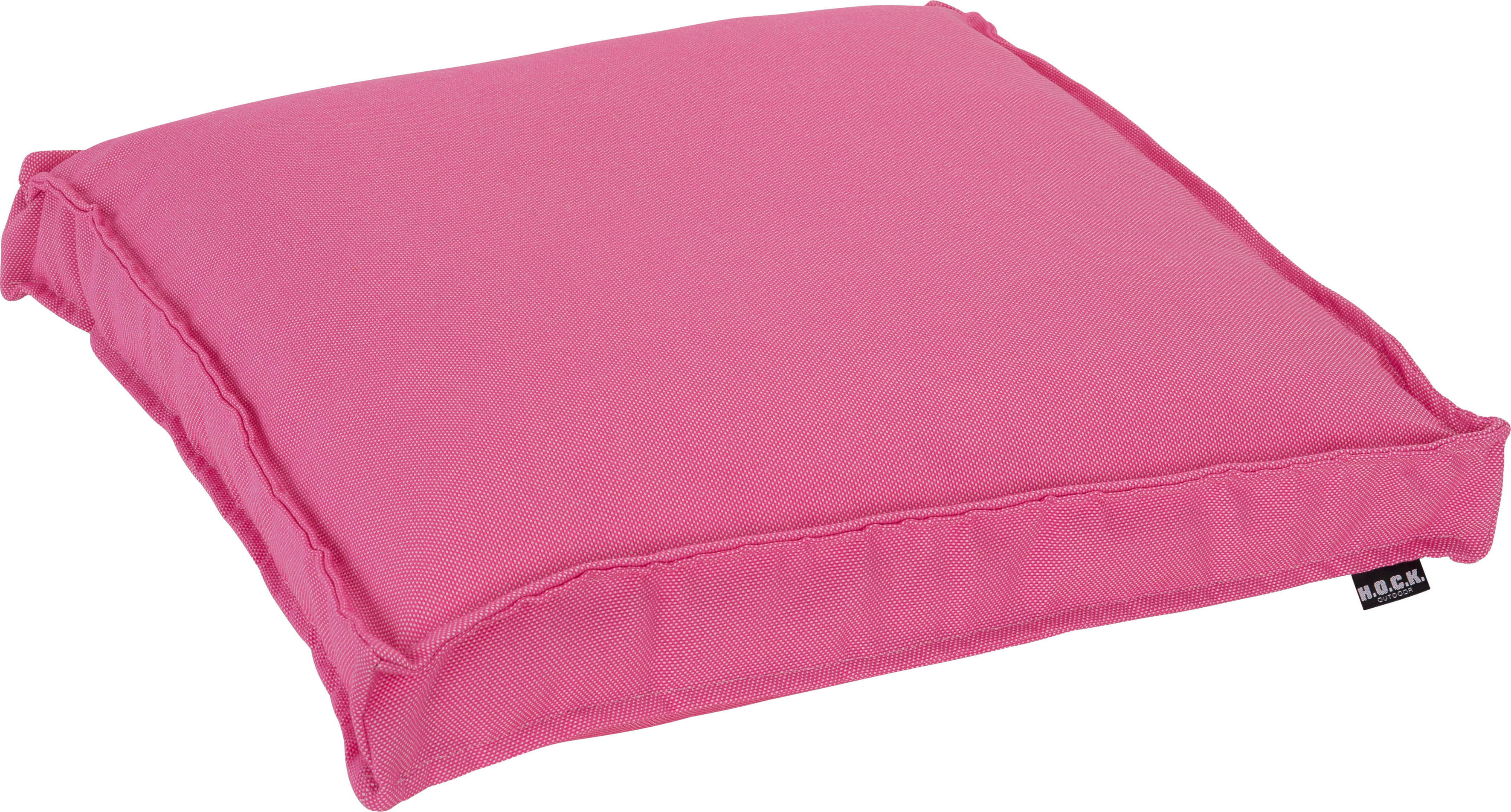 Sitzkissen H.O.C.K. "Caribe", pink (pink, unifarben), B:50 H:5 L:50, Polyacryl (dralon), Dekokissen_Sitzkissen_Kissenhüllen, Outdoor geeignet Image
