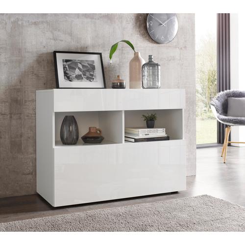 „Sideboard LC „“Sorano““ Sideboards weiß (weiß matt, hochglanz lack) Sideboards Breite 111 cm“