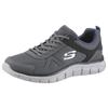 Sneaker SKECHERS "Track-Scloric", Herren, Gr. 47,5, grau (grau, navy), Textil, Leder, sportlich, Schuhe, Freizeitschuh, Halbschuh, Schnürschuh mit Skechers Memory Foam