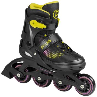 Inlineskates PLAYLIFE "Joker" Gr. 34, gelb (gelb, schwarz), Inlineskates_Rollschuhe_Schlittschuhe, Kinder, 34/36,5, Kunstfaser Image