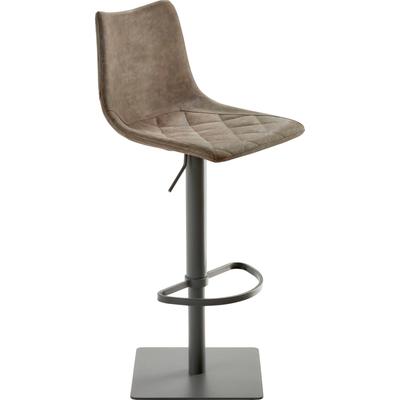 Barhocker MAYER SITZMÖBEL "Bar- und Tresenhocker myTOBY", braun (vintage schlamm), B:43cm H:53cm T:39cm, Hocker, Barhocker, Gepolsterte Sitzschale Rautensteppung Image