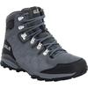 Wanderschuh JACK WOLFSKIN "REFUGIO TEXAPORE MID M", Gr. 47, grau (grau, schwarz), Leder, Textil, sportlich, Schuhe, Wasserdicht