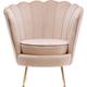 Cocktailsessel KAYOOM "Barbara" Sessel Gr. Polyester, B/H/T: 81 cm x 85 cm x 74 cm, beige (creme) Clubsessel Cocktailsessel