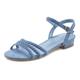 Sandale LASCANA Gr. 36, blau (hellblau) Damen Schuhe Riemchensandale Sandalette Sportliche Sandalen