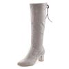 Schlupfstiefel LASCANA, Damen, Gr. 38, grau, Obermaterial: 100% Textilmaterial. Futter: 100% Textilmaterial. Decksohle: 100% Lederimitat. Laufsohle: 100% Synthetik, unifarben, modisch, Schuhe, Schlupfboots, Slouchy Boots, Slip-On, Stretch & Blockabsatz