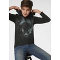 Kapuzenshirt KIDSWORLD "PANTHER" Gr. 176/182, schwarz Jungen Shirts Langarm