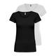 Rundhalsshirt ONLY "ONLLIVELOVE LIFE S/S O-NECK TOP" Gr. L, schwarz-weiß (black, white) Damen Shirts Jersey