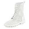 Schnürstiefelette LASCANA, Damen, Gr. 41, weiß, Obermaterial: 100% Lederimitat. Futter: 100% Textilmaterial. Decksohle: 100% Textilmaterial. Laufsohle: 100% Synthetik, unifarben, casual, Schuhe, zum Schnüren mit modischen Cut-Outs, Stiefel, Boots,...