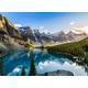 PAPERMOON Fototapete "Moraine Lake Rocky Mountains" Tapeten Gr. B/L: 5 m x 2,8 m, Bahnen: 10 St., bunt (mehrfarbig) Fototapeten