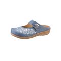 Clog FRANKEN-SCHUHE Gr. 42, blau (jeansblau) Damen Schuhe Clogs Sabots