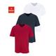 Unterziehshirt H.I.S Gr. 8/XXL, N-Gr, bunt (weiß, rot, marine) Herren Unterhemden