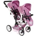 Puppen-Zwillingsbuggy CHIC2000 "Linus Duo, Jeans Pink" Puppenwagen rosa (jeans pink) Kinder Puppenwagen -trage