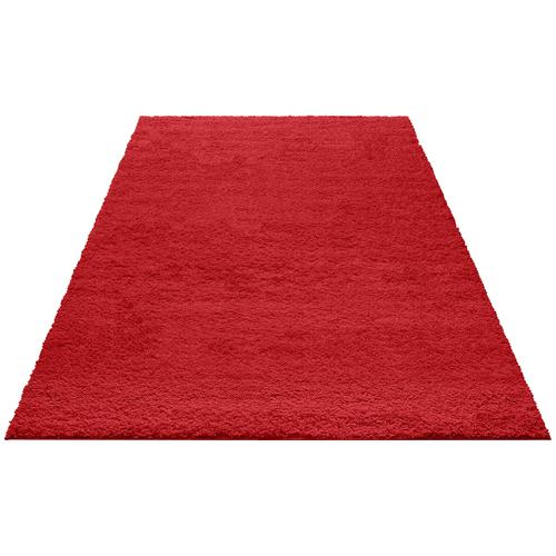 "Hochflor-Teppich MY HOME ""Bodrum"" Teppiche Gr. B/L: 120 cm x 180 cm, 30 mm, 1 St., rot Esszimmerteppiche weicher Flor, einfarbig"