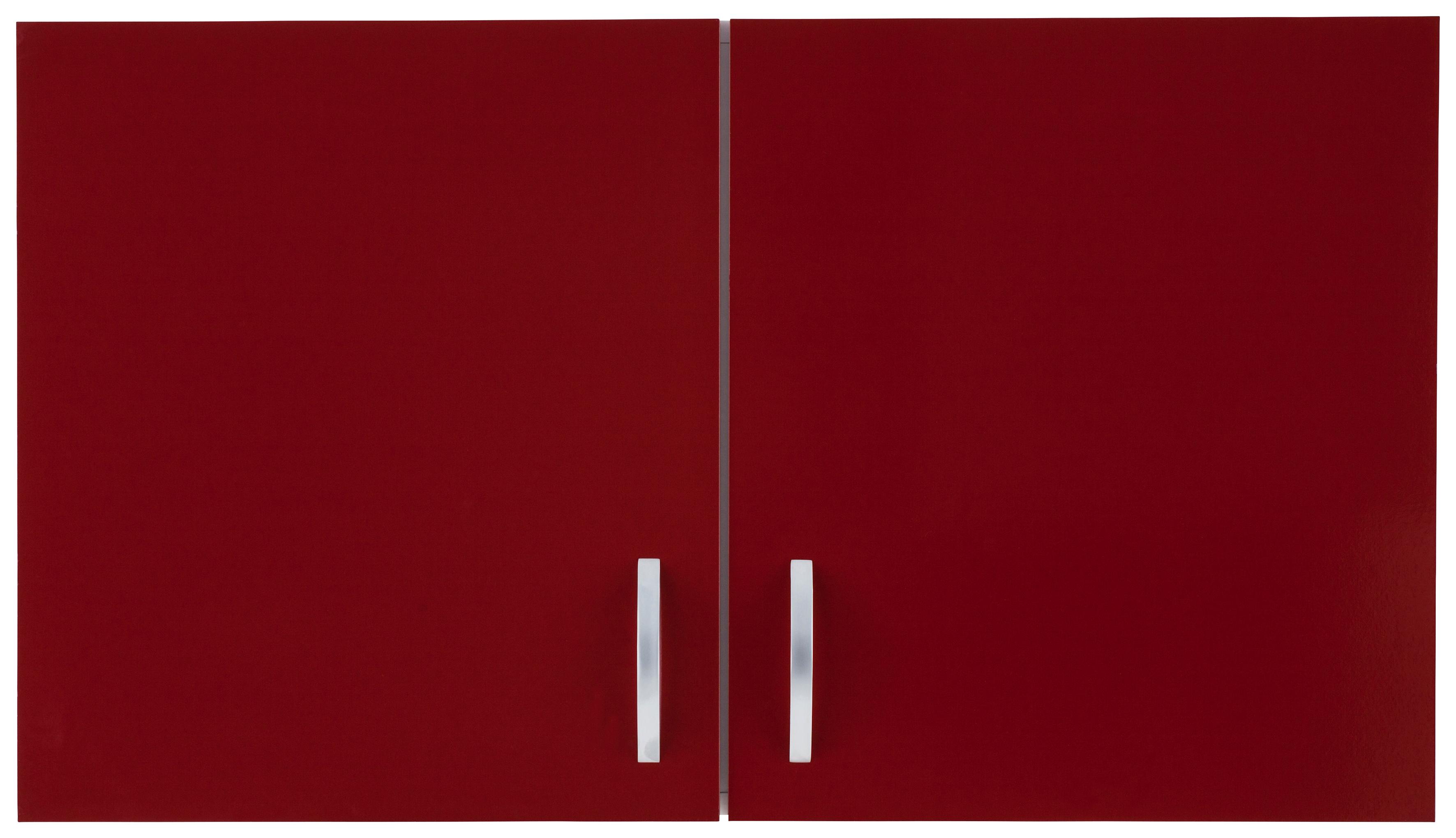 Hängeschrank WIHO KÜCHEN "Flexi", rot (front: rot glanz, korpus: weiß), B:100cm H:56cm T:35cm, Schränke, Hängeschrank, Breite 100 cm breit