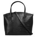 Henkeltasche CLUTY Gr. B/H/T: 32 cm x 27 cm x 5 cm onesize, schwarz Damen Taschen Handtaschen echt Leder, Made in Italy