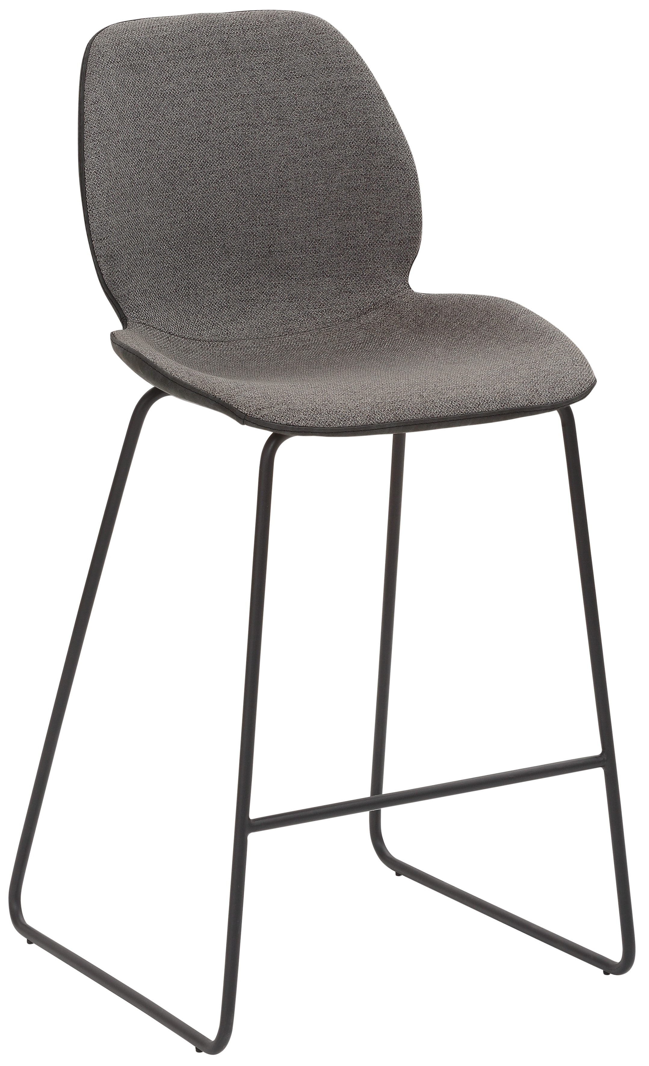 Barhocker MAYER SITZMÖBEL "mySOLO", schwarz (anthrazit, meliert, schwarz), B:49 H:97 T:52, 100% Polyester (Sitzschale innen);50% Polyurethan, 50% PVC (Sitzschale außen), Hocker Image