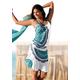 Strandkleid BEACHTIME Gr. 36, N-Gr, blau (blau, bedruckt) Damen Kleider Strandkleider