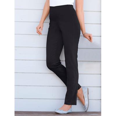 Dehnbund-Hose STEHMANN, Damen, Gr. 40, Normalgrößen, schwarz, 72% Viskose, 25% Polyamid, 3% Elasthan, unifarben, lang, Hosen Image
