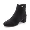 Stiefelette LASCANA, Damen, Gr. 43, schwarz, Obermaterial: 100% Textilmaterial. Futter: 100% Textilmaterial. Decksohle: 100% Textilmaterial. Laufsohle: 100% Synthetik, unifarben, klassisch, Schuhe, mit bequemen Blockabsatz, Ankle Boots, Stiefel VEGAN